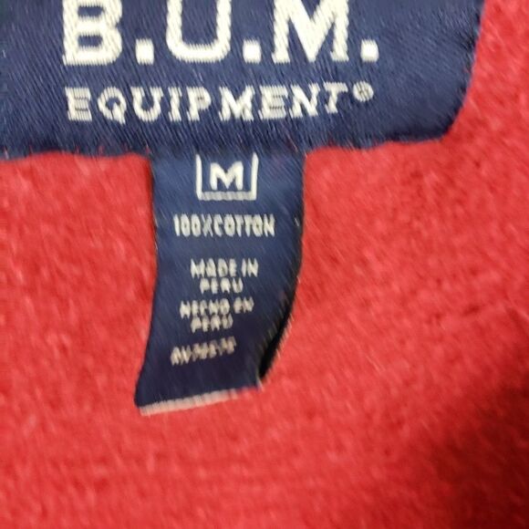 B.U.M. equipment cropped sweatshirt red cotton - Picture 4 of 6